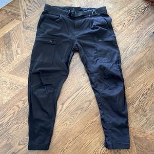 Black Cargo pants with articulated knee